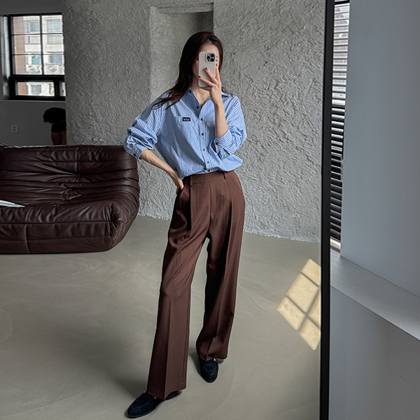 포켓 라벨패치 단 Shirt