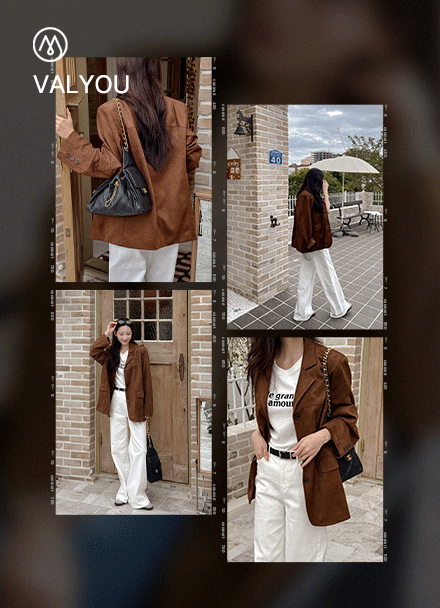 [valyou] Classic Suede Collar Jacket Korea