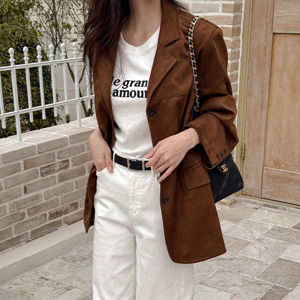 [valyou] Classic Suede Collar Jacket