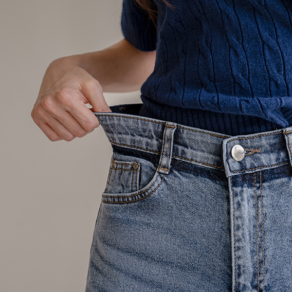 Natural Washing Wide Denim Pants