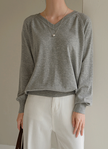 Basic 어텀 V-neck Knitwear Korea