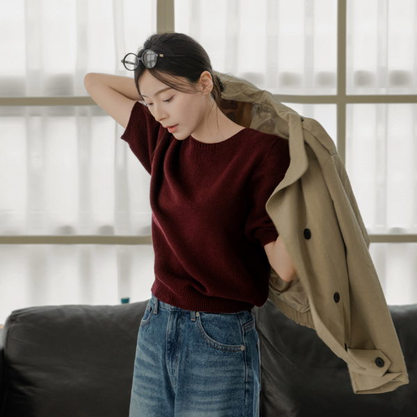 Holgament Wool Balloon Round Knitwear
