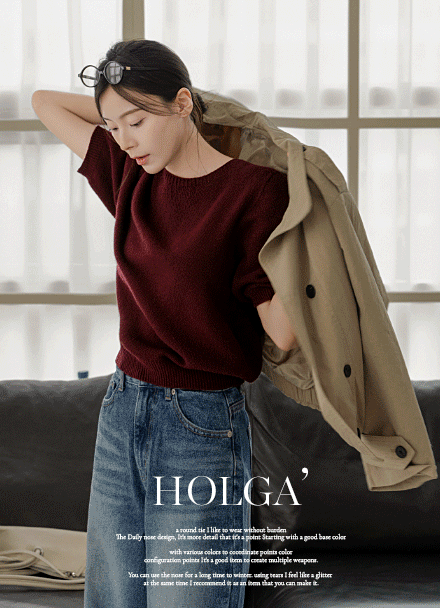 Holgament Wool Balloon Round Knitwear Korea