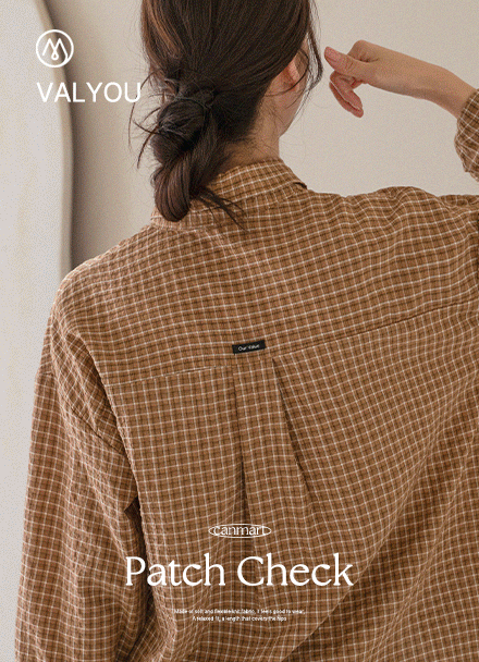 [valyou] 아워 패치 Check Shirt Korea