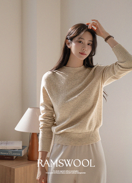 Ramswool Holgament Round Knitwear Korea