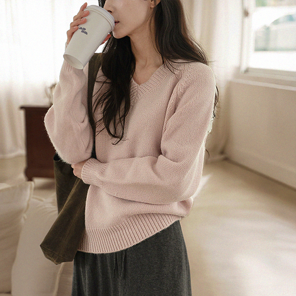 Thick Wool V Knitwear