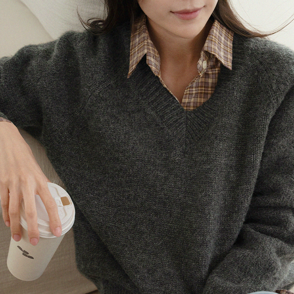 Thick Wool V Knitwear