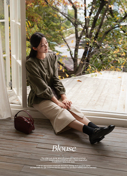 Romantic double 셔링 Blouse Korea
