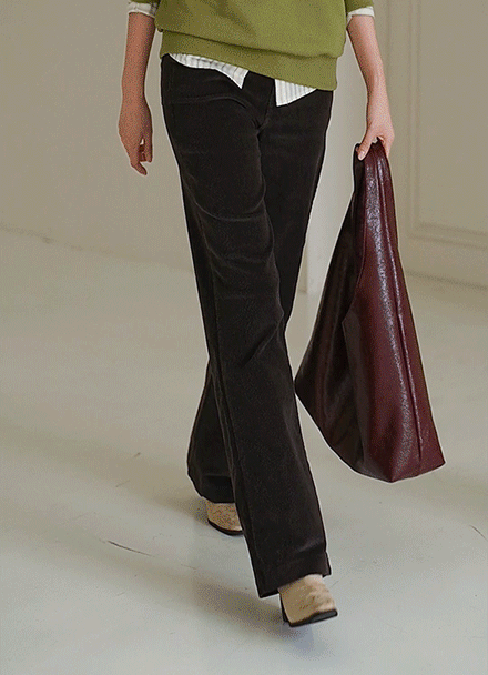 band key point Straight Corduroy Pants Korea
