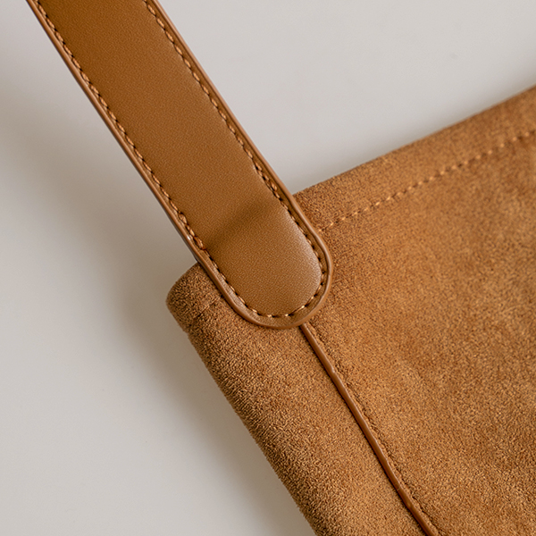 Humming Suede Cylindrical Bucket Bag