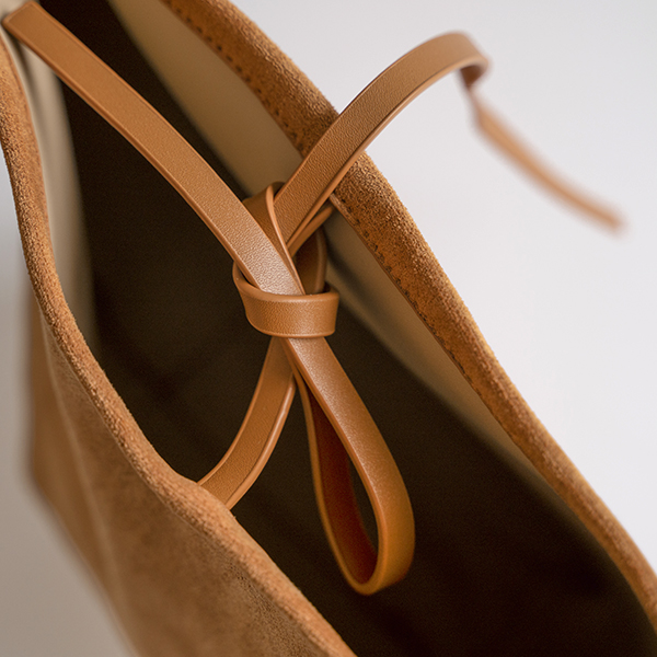 Humming Suede Cylindrical Bucket Bag