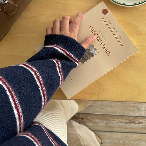 More Stripe Strap Cardigan