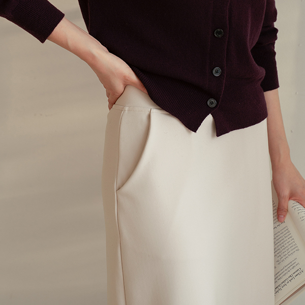 Banding Span Slit on Both Sides Skirt