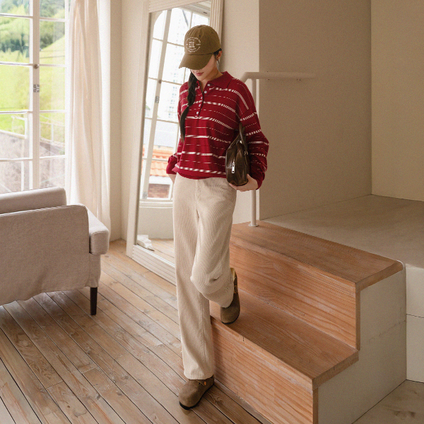 [Special Sale] Ramble Stripe Collar Knitwear