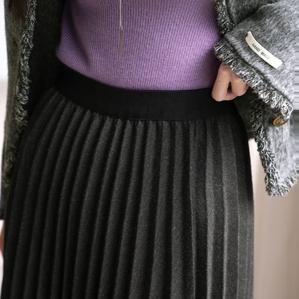 [valyou] Wool Pleats Skirt