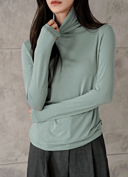 Hardy Tencel Turtleneck T-shirt Korea