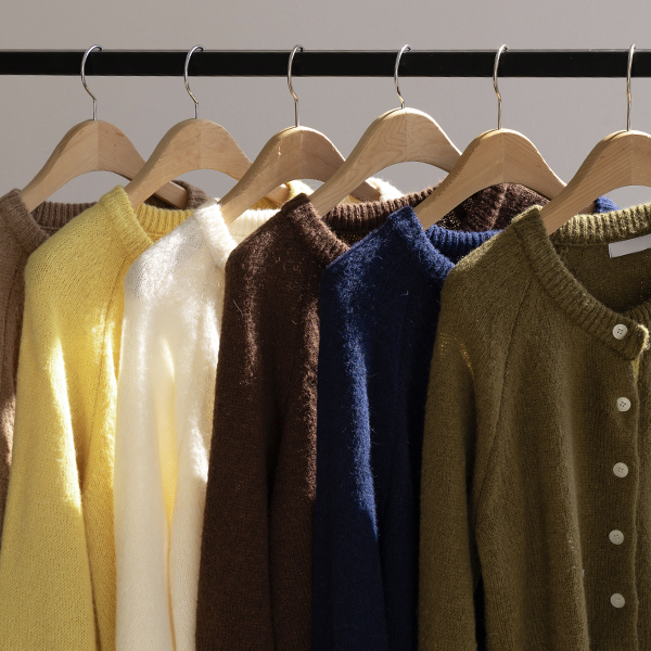 Mohair color matching cardigan