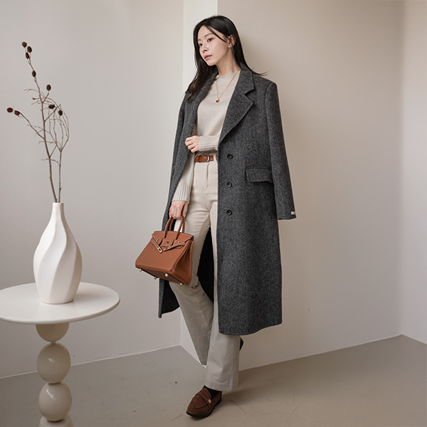 [valyou] 포른 Wool 핸드메이드 Long Coat