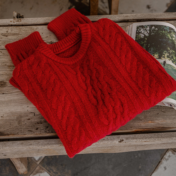 Thick Twiddle Color Knitwear