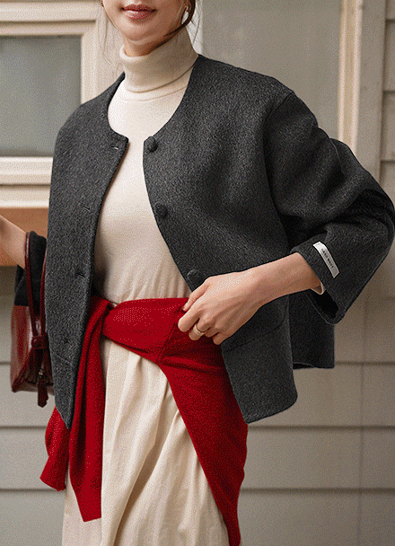 My Bean Button Bandmade Wool Jacket Korea