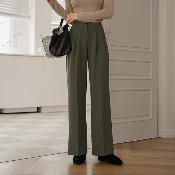Thick Banding Straight Slacks