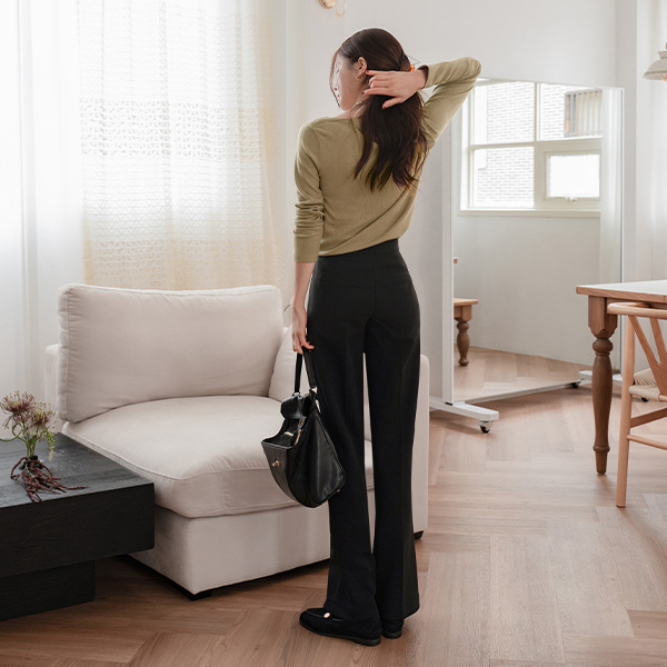 Thick Banding Straight Slacks