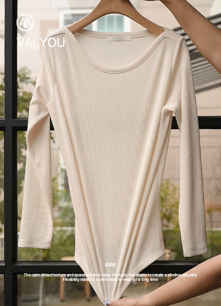 [valyou] 소프티 Corrugated 보트넥 T-shirt Korea