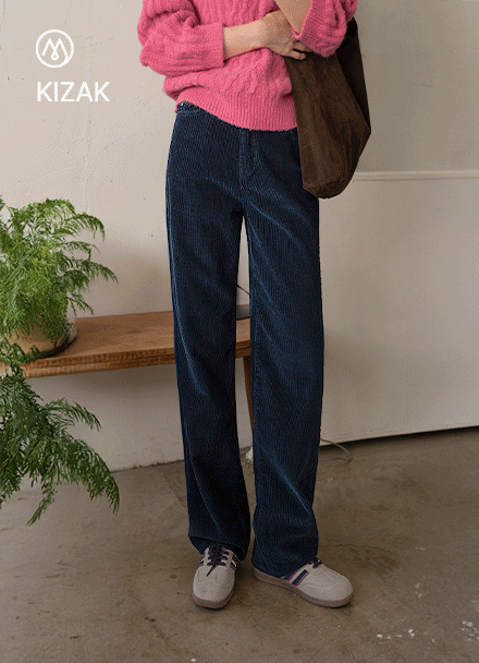 키작아도 Corduroy Pants 8ver (라벨세미와이드) Korea