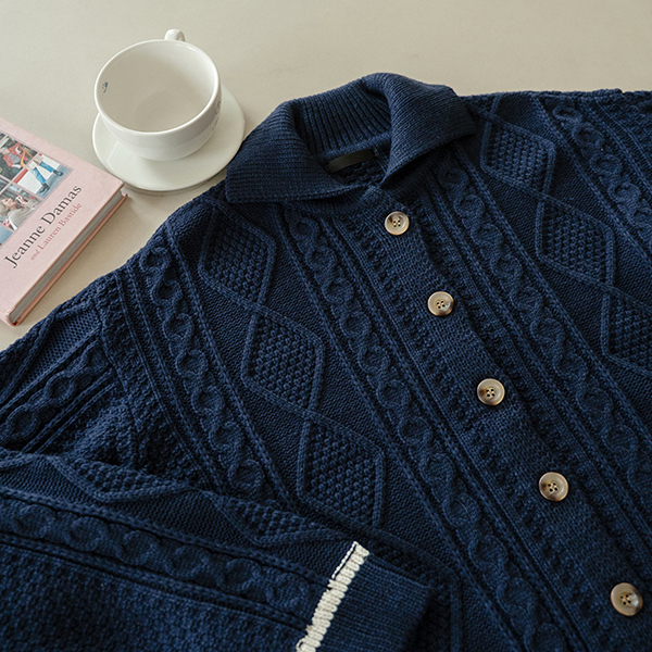 마인드 케이블 Collar Knitwear