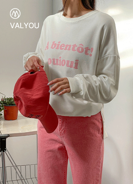 [valyou] chak:kan oui oui sweatshirt Korea