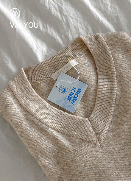 [valyou] 워셔블 Wool Cashmere Knitwear (Round&V-neck 2type) Korea