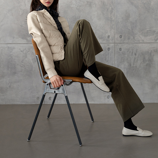 [Planning] Le Pintuck Wide fleece lined Slacks