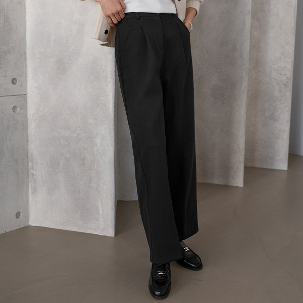 [Planning] Le Pintuck Wide fleece lined Slacks