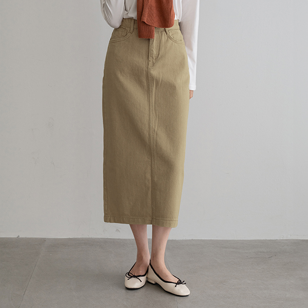 [valyou] Perfect slit cotton skirt
