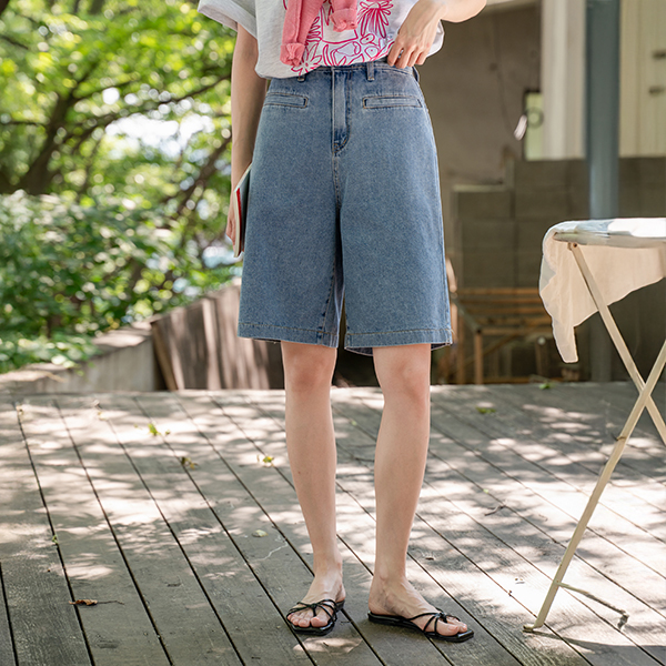 [valyou] Hidden Pocket Denim Shorts