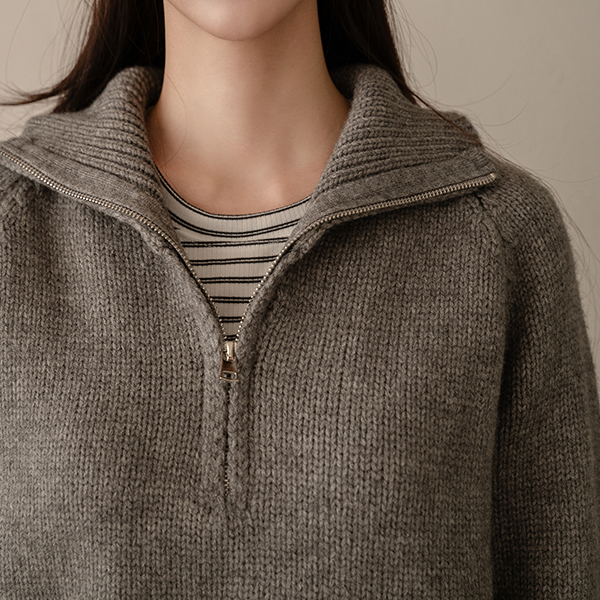 Maple Half zip-up Knitwear