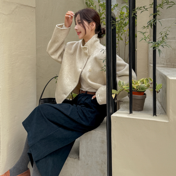 Corduroy Belt Currot Pants