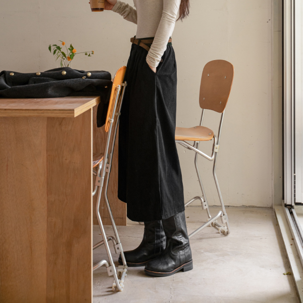 Corduroy Belt Currot Pants