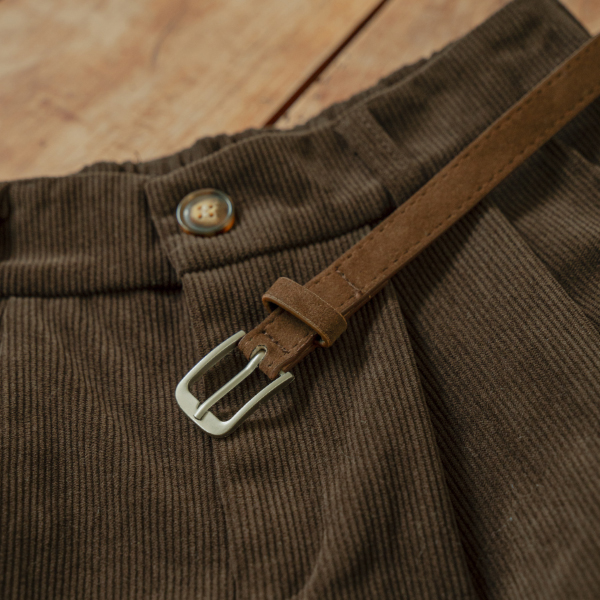 Corduroy Belt Currot Pants