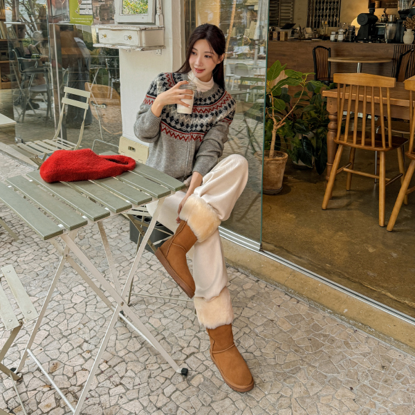Nordic Winter Two-way Zip up Cardigan