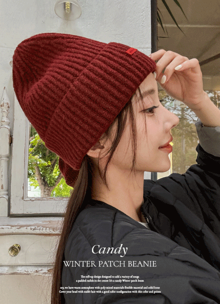 Candy Winter Patch Beanie Korea