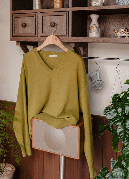Mel Cashmere Wool V Knitwear Korea