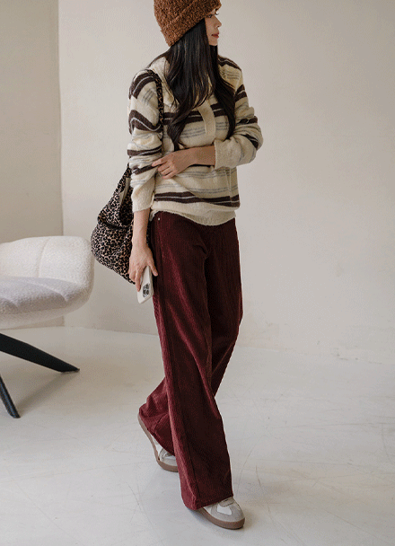 베럴 Corduroy 와이드 Pants Korea