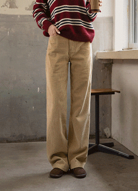 Trendy 코듀로이 일자와이드핏 Pants Korea