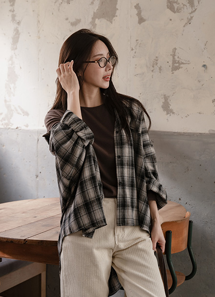 And Soft Loose Cotton Shirt Korea