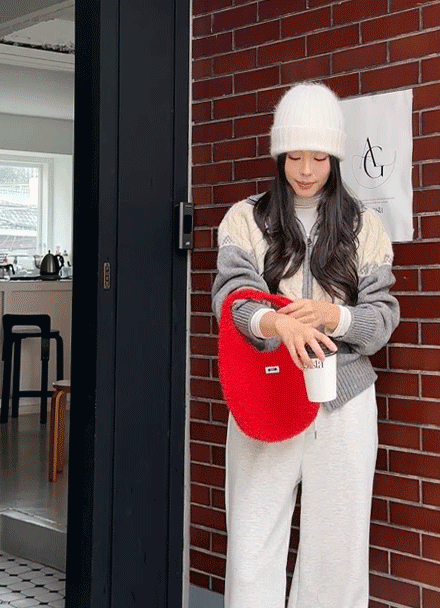 Snow Wool two-way Zip up Knitwear Korea