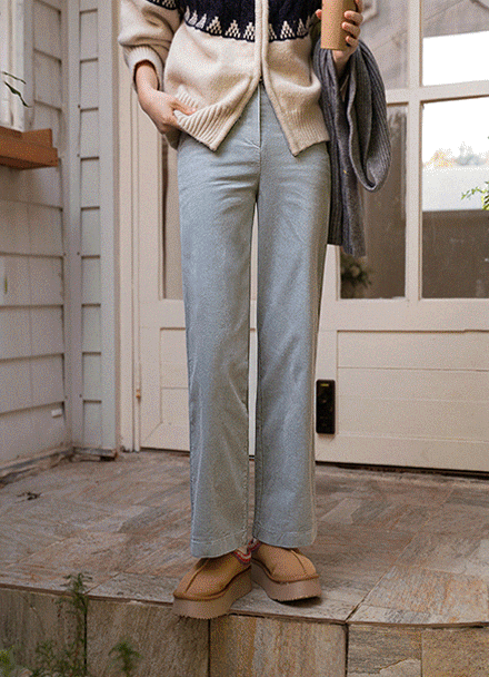 Cocoa 코듀로이 포켓 Banding Pants Korea
