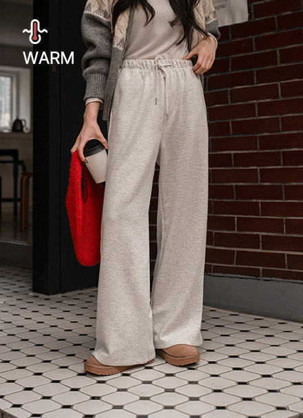 에어히트 fleece lined 와이드 Banding Pants Korea