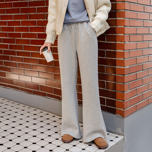 Air Heat Fleece Lined Boot cut Banding Pants