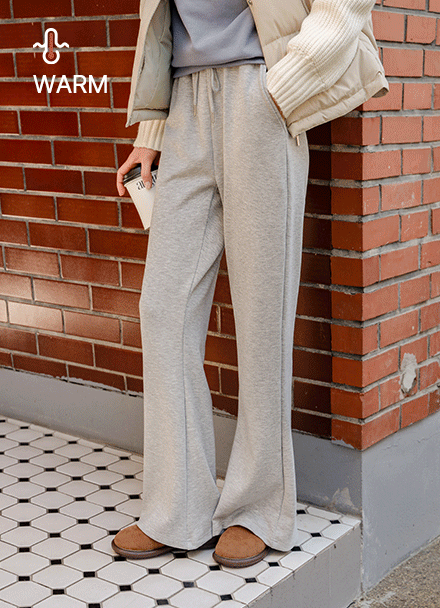 에어히트 fleece lined Boot cut Banding Pants Korea